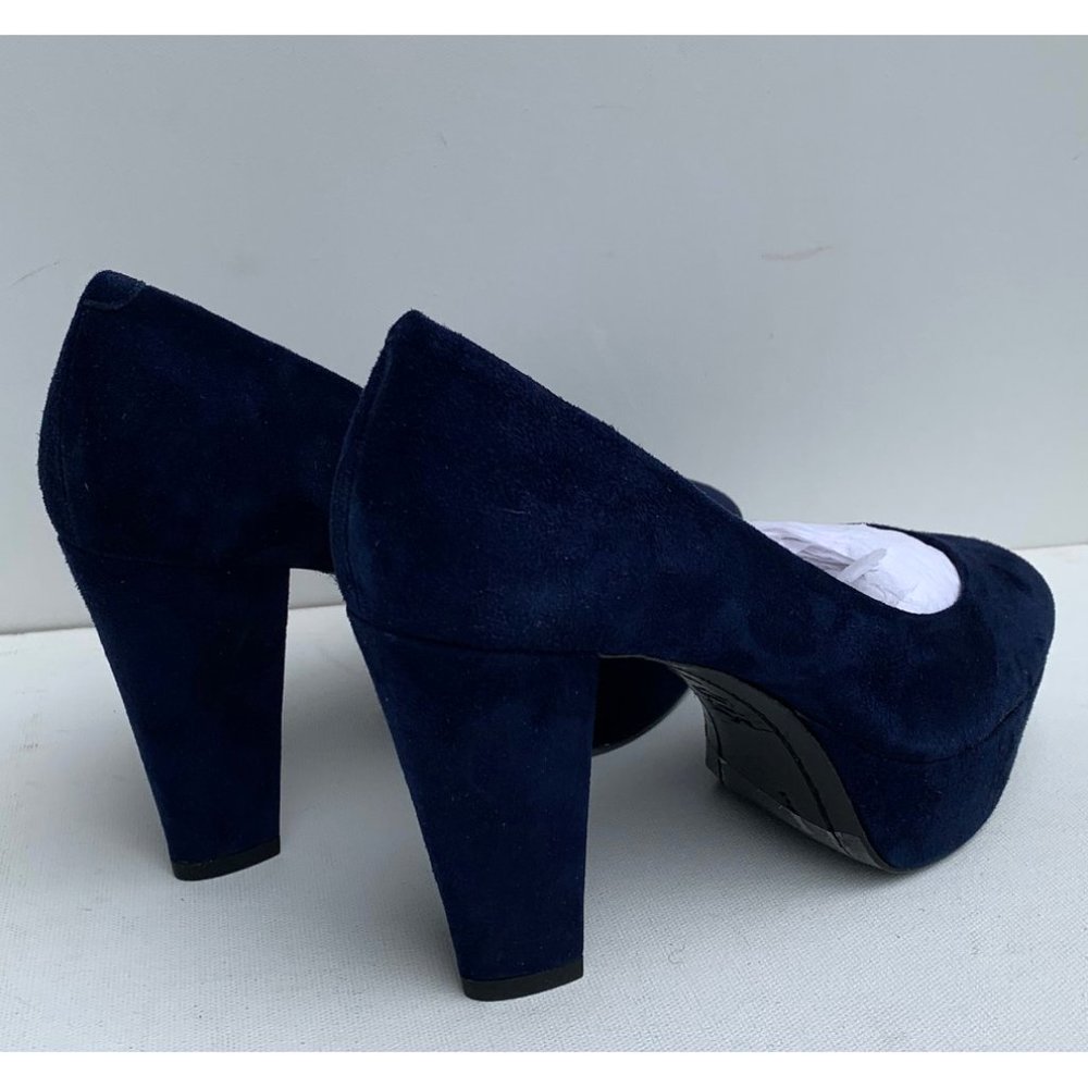Alice + Olivia Sapphire Prime Suede Platform Heels, size 36.5, NWT!